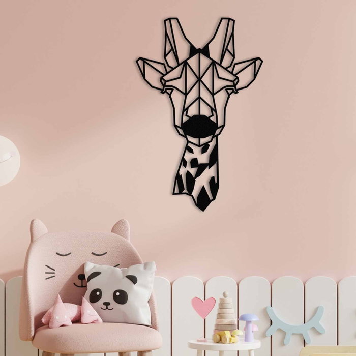 Wallity Gıraffe Metal Decor Negro